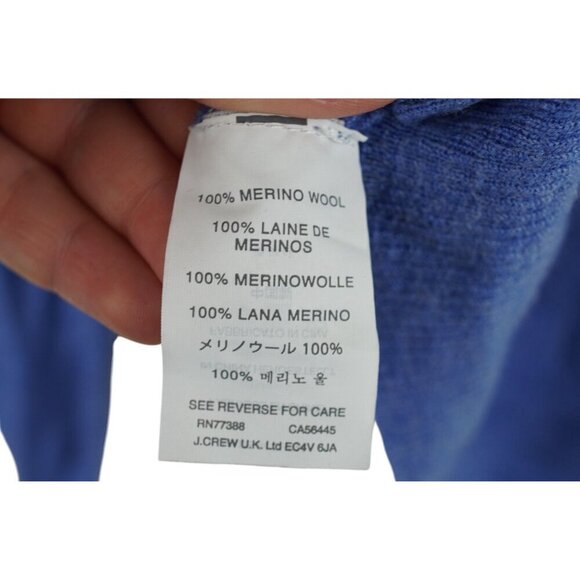 J. Crew Blue Merino Wool‎ Cardigan Sweater With Pockets Size S - Picture 6 of 6